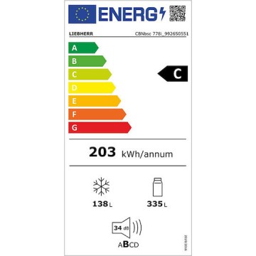 Liebherr CBNbsc 778i Peak BioFresh Ψυγειοκαταψύκτης NoFrost Υ201.5xΠ74.7xΒ67.5εκ. Μαύρος Liebherr CBNbsc 778i Peak BioFresh Ψυγειοκαταψύκτης NoFrost Υ201.5xΠ74.7xΒ67.5εκ. Μαύρος